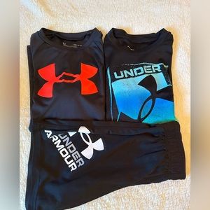 Boys size 6 under armour 3 piece set